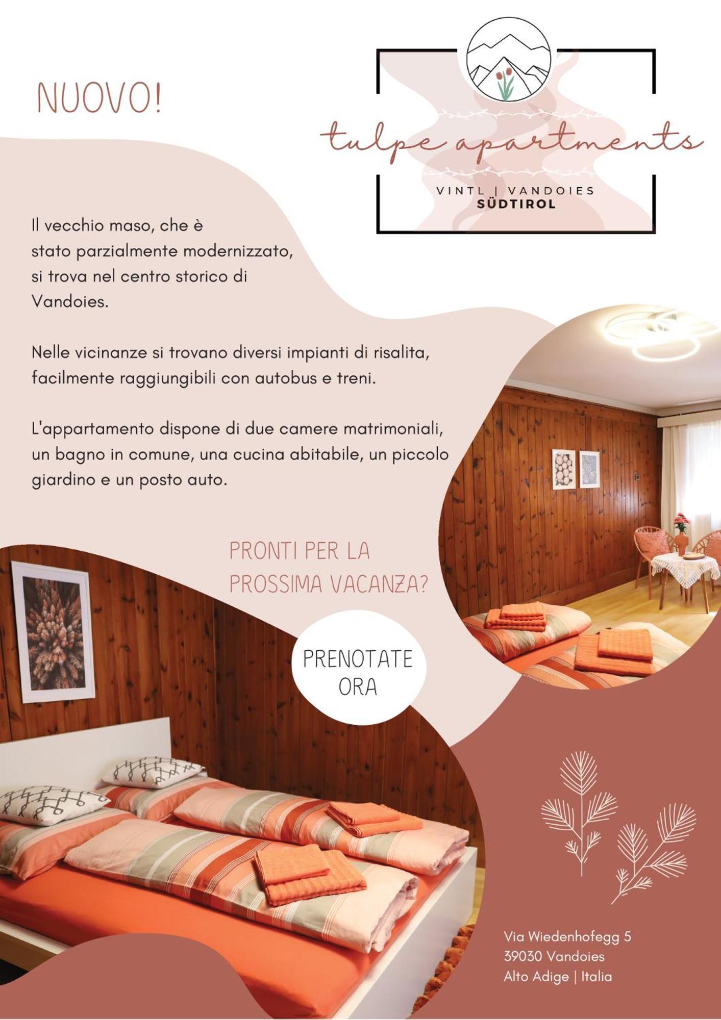 Tulpe Apartments Vandoies di Sotto  المظهر الخارجي الصورة
